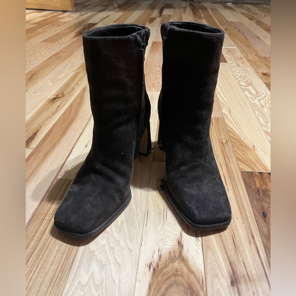 Sam Edelman Sz 6 Chocolate Suede Ankle Boots